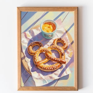 Mickey Pretzel Kitchen Wall Art Print, Disney Themed Wall Art Print,  Mickey Shaped Food, Disney Lover Gift, Living Room Decor