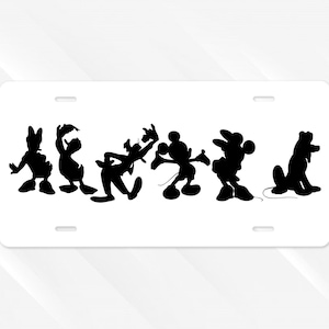 Plaque d'immatriculation des amis Disney, Mickey Mouse, plaque d'immatriculation Disney, cadeau pour les amoureux de Disney, plaque d'immatriculation avant