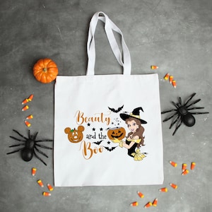 Beauty and The Boo, Disney Trick or Treat Bag, Disney Halloween Tote Bag for Trick Or Treating, Tote Bag For Kids, Candy Bag, Magic Kingdom