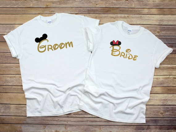 Bride And Groom Shirts Disney Bride Disney Groom Etsy