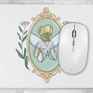 Vintage Tinkerbell Mousepad, Office Accessories, Unique Mousepad, Disney Lover Gift, Disney Mouse Pad, Disney Princess