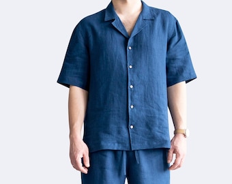 Havana Breeze Linen Co-Ord Set – Cuban Shirt & Drawstring Shorts