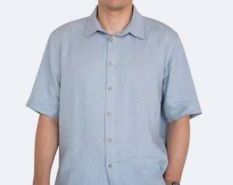 Lite Linen Shirt – Short Sleeve Button-Up, Relaxed Fit, Lightweight Summer Shirt for Men, Casual Linen Style
