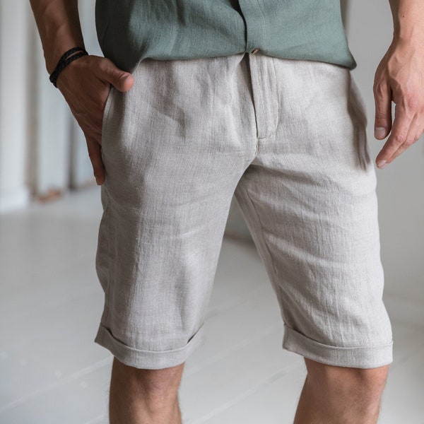 Die klassischen Leinen-Shorts: Lässig und Perfekt für eine Hochzeit am Strand - Leicht und Atmungsaktiv, die Idealen Bermuda-Shorts für den Sommer