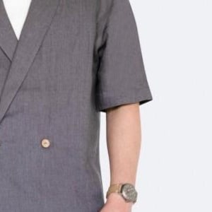 Conjunto de lino Riviera - Traje de dos piezas de corte relajado para hombre - Traje informal de lino