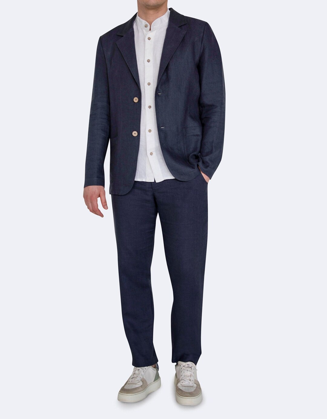 Harrison Linen Blazer – Heavyweight Linen Jacket With Pockets