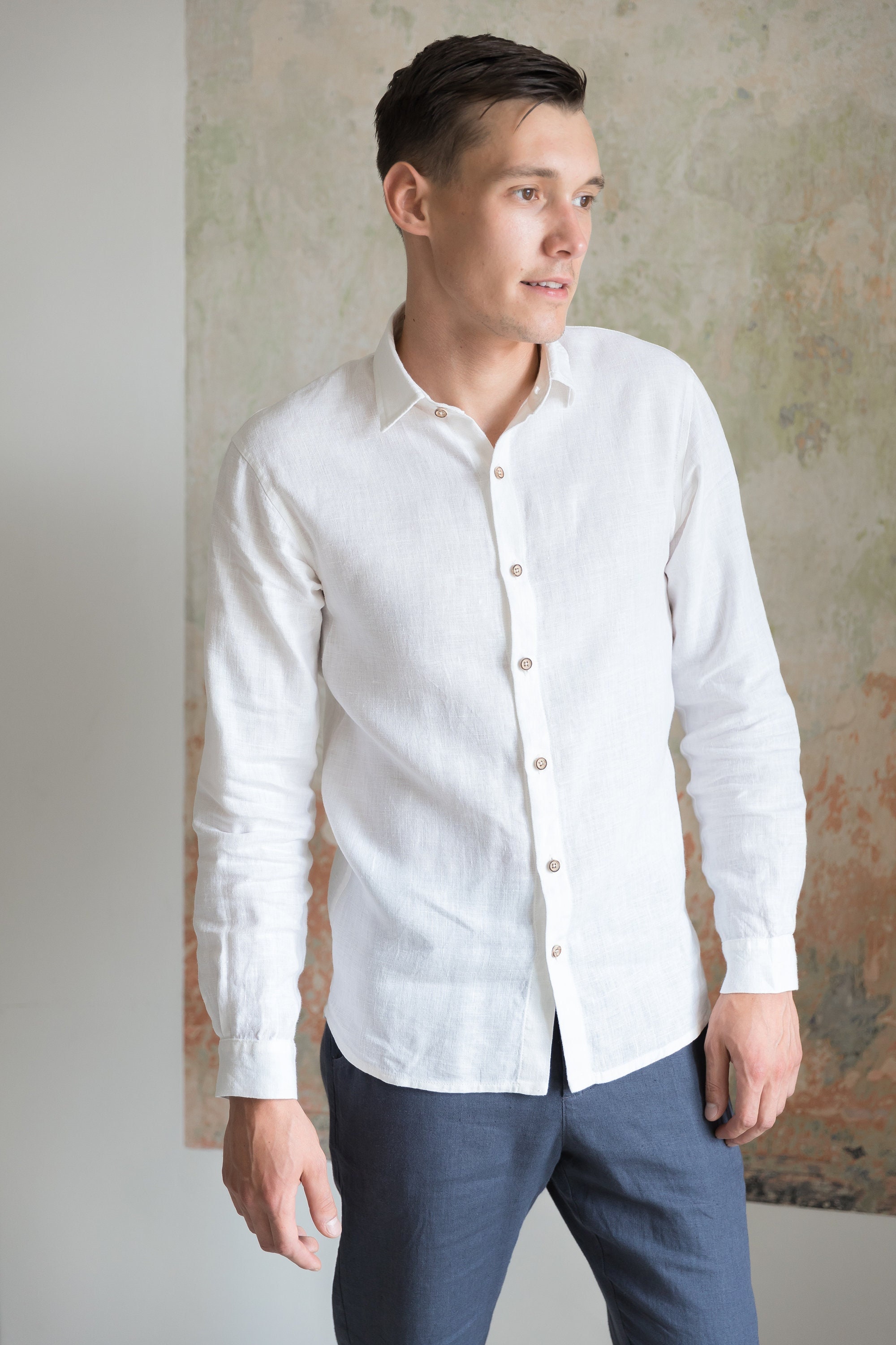 Mens Linen Shirts Classic Linen Shirt Beach Wedding Linen - Etsy