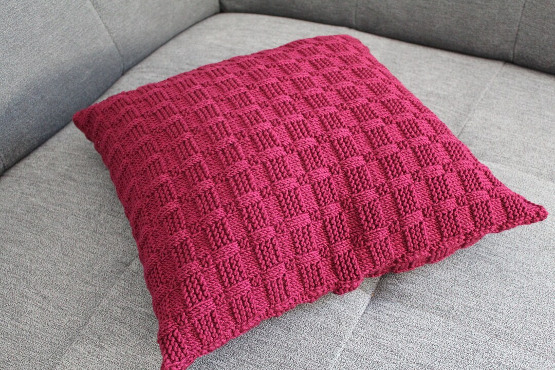 EASY & BEAUTIFUL Knitting a Pillowcase PDF Instructions Language German