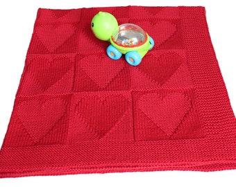 GOLDEN HEART Baby Blanket Knitting PDF Instructions Language: German
