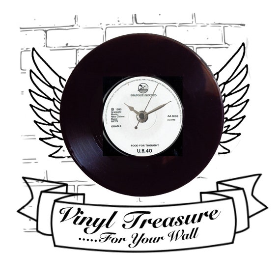 Ub40 Vinyl Record Wall Clock Cool 50th Birthday Gift Idea For Men 60th Women Kitchen Man Cave