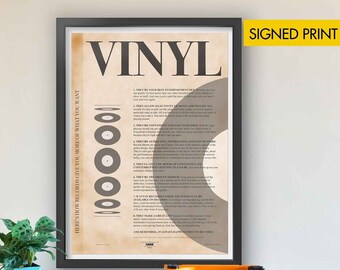 Vinyl Schallplatte 60er Jahre Manifeste Vintage Musikdruck Musikdruck LP Schallplatten Kunst Wandkunst Geschenk Retro Sixties Analog