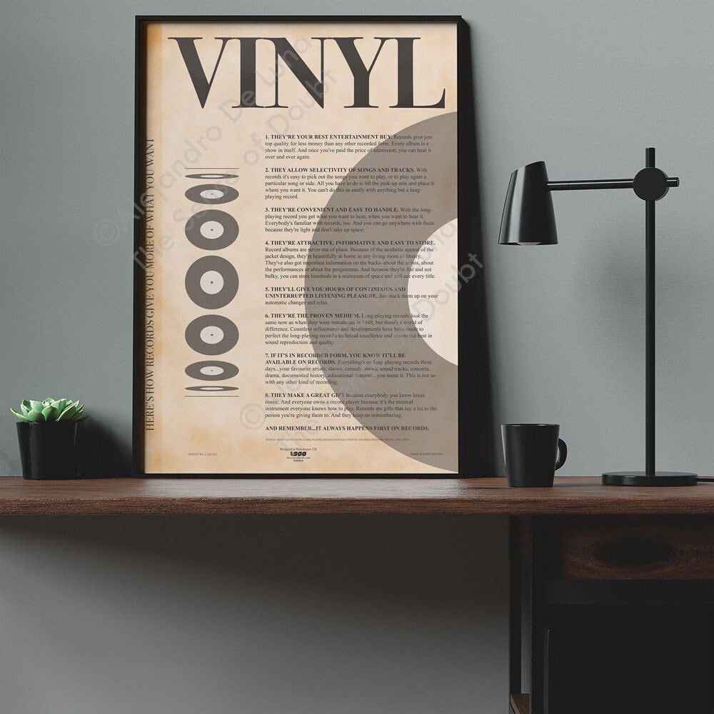 Creating retro artwork made out of vinyl records