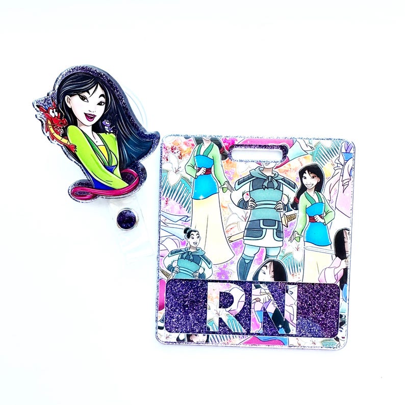 Mulan & Mushu Badge Buddy And/or Reel Chinese Princess, 90s TV, Kids