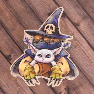 Wizardmon and Gatomon sticker