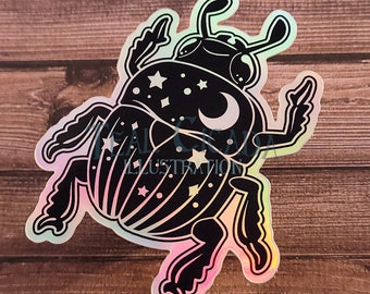Holographic Beetle sticker