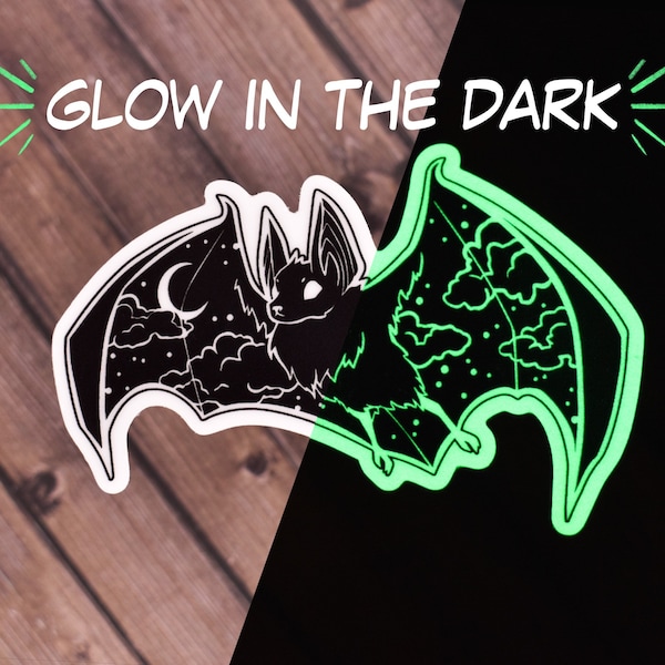 Glow in the Dark Bat Sticker