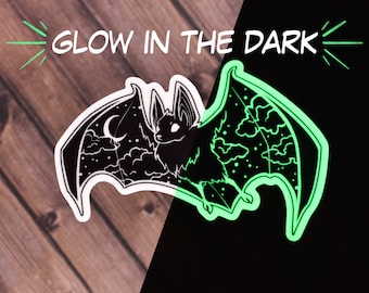 Glow in the Dark Bat Sticker