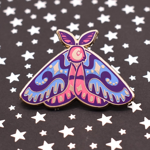Bisexual Pride Moth Enamel Pin