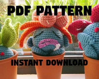 PDF 3 in 1 Pattern- Oddish, Gloom, Vileplume- Instant Download