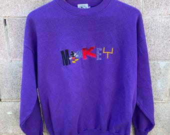 Sudadera vintage Mickey & Co., talla grande, cuello redondo, Disney Mickey Mouse, estilo hip-hop
