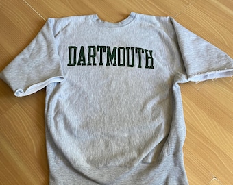 Sudadera vintage de Dartmouth, talla grande, gris, de Champion Reverse Weave College, años 80.