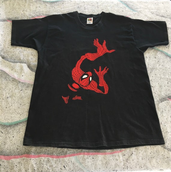 Vintage Spider-Man Shirt Size XL Color Black