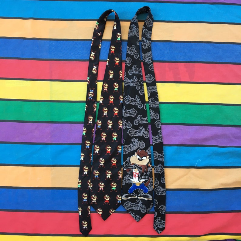 Vintage Looney Tunes Taz Neck Ties Set of 2 Warner Bros.