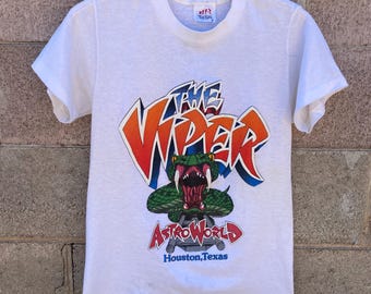 1989 The Viper Astroworld Six Flags Park Ride T-Shirt