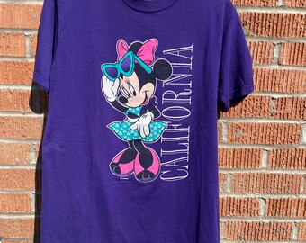 Vintage Disney Minnie Mouse Shirt Cartoon Disneyland California 90s Medium
