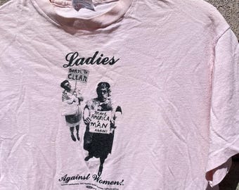 Vintage Ladies Against Women Reagan Politics Shirt L Large Berkeley
