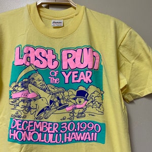 vintage last run of the year shirt 90’s Honolulu Hawaii medium