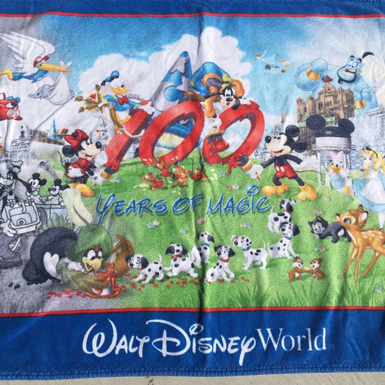 Walt Disney World 100 Years of Magic Beach Towel Etsy