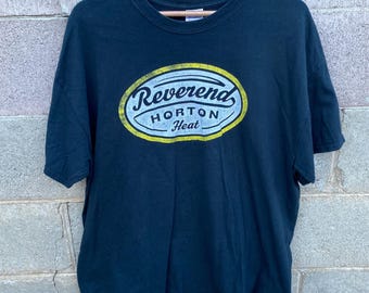 VTG Reverend Horton Heat Psychobilly Band Tee Black Y2K XL