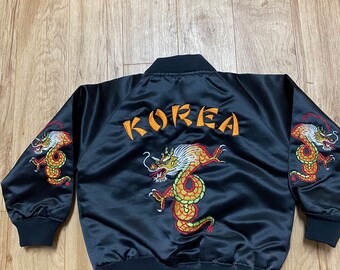 Vintage Korea Satin bomber jacket kids size Small