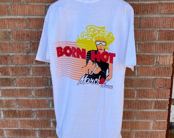 Vintage 80’s Born Hot Monarch Eyewear Promo Short Sleeve XL  Double sided