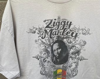 Ziggy Marley T-shirt Lion Reggae Zion Size XL Bob VINTAGE Y2K