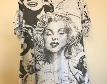 Vintage Marilyn Monroe Shirt all over print size XL