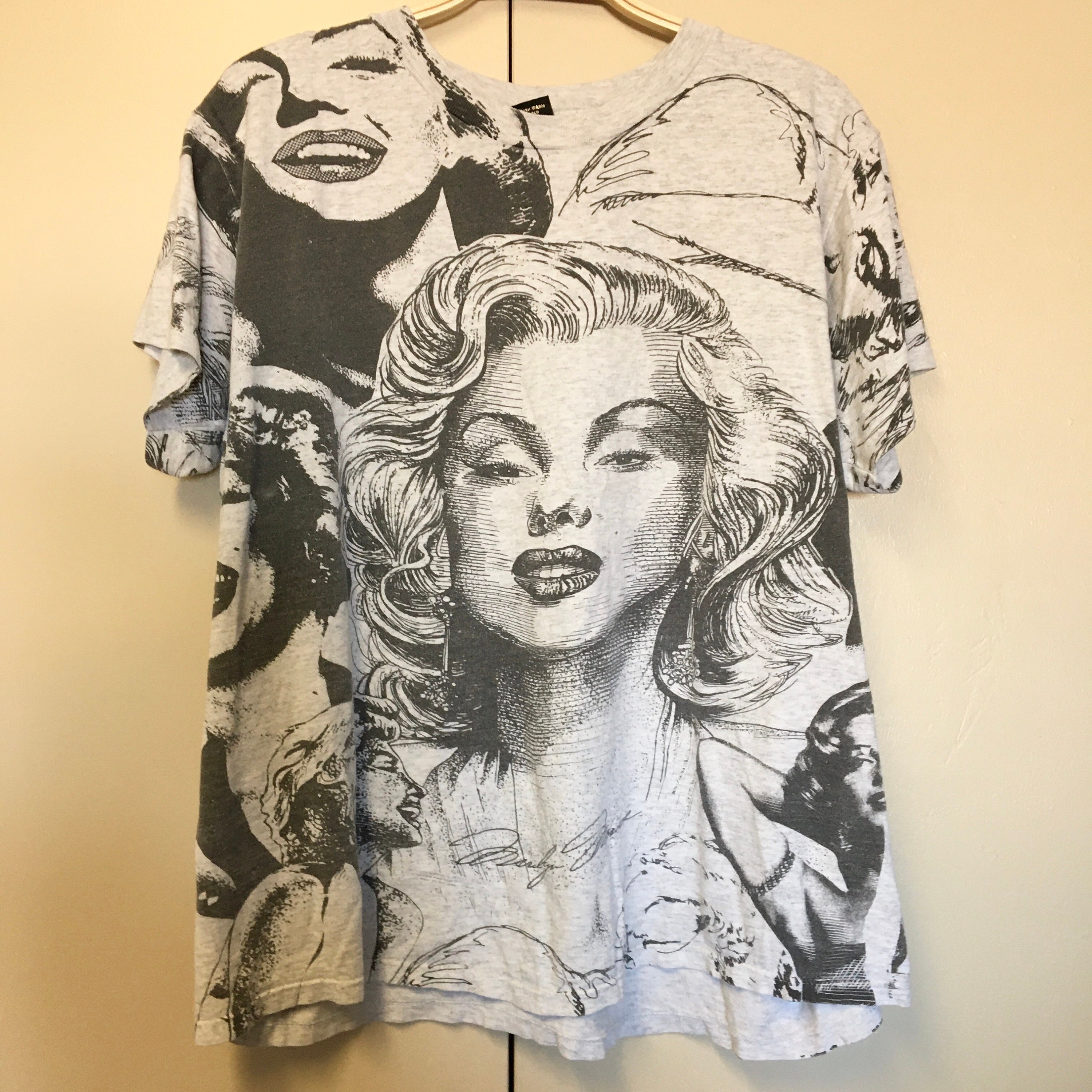 Vintage Marilyn Monroe Shirt All Over Print Size XL - Etsy
