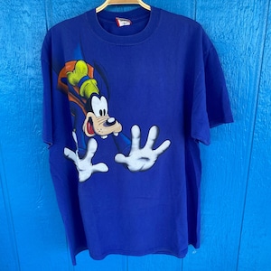 Maglietta vintage Disney Pippo Break Through USA, doppia faccia, cartone animato anni '90, taglia XL/XXL