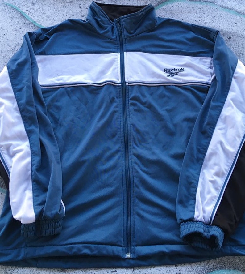 Zip-Up Track Jacket Size XL color teal 