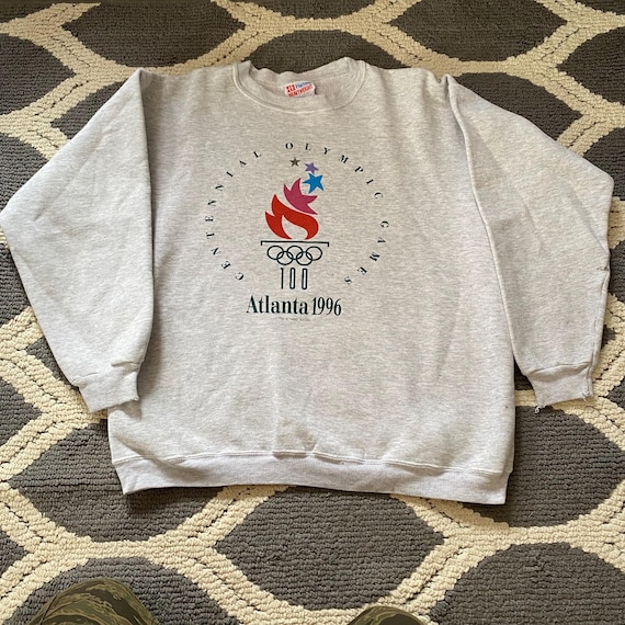 vintage sweatshirt rare 1996 atlanta olympics Hanes Heavyweight Large 1992  acog