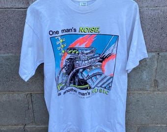 Vintage Brian "bad ash" ashley motorsports Large shirt Car 90s Engine