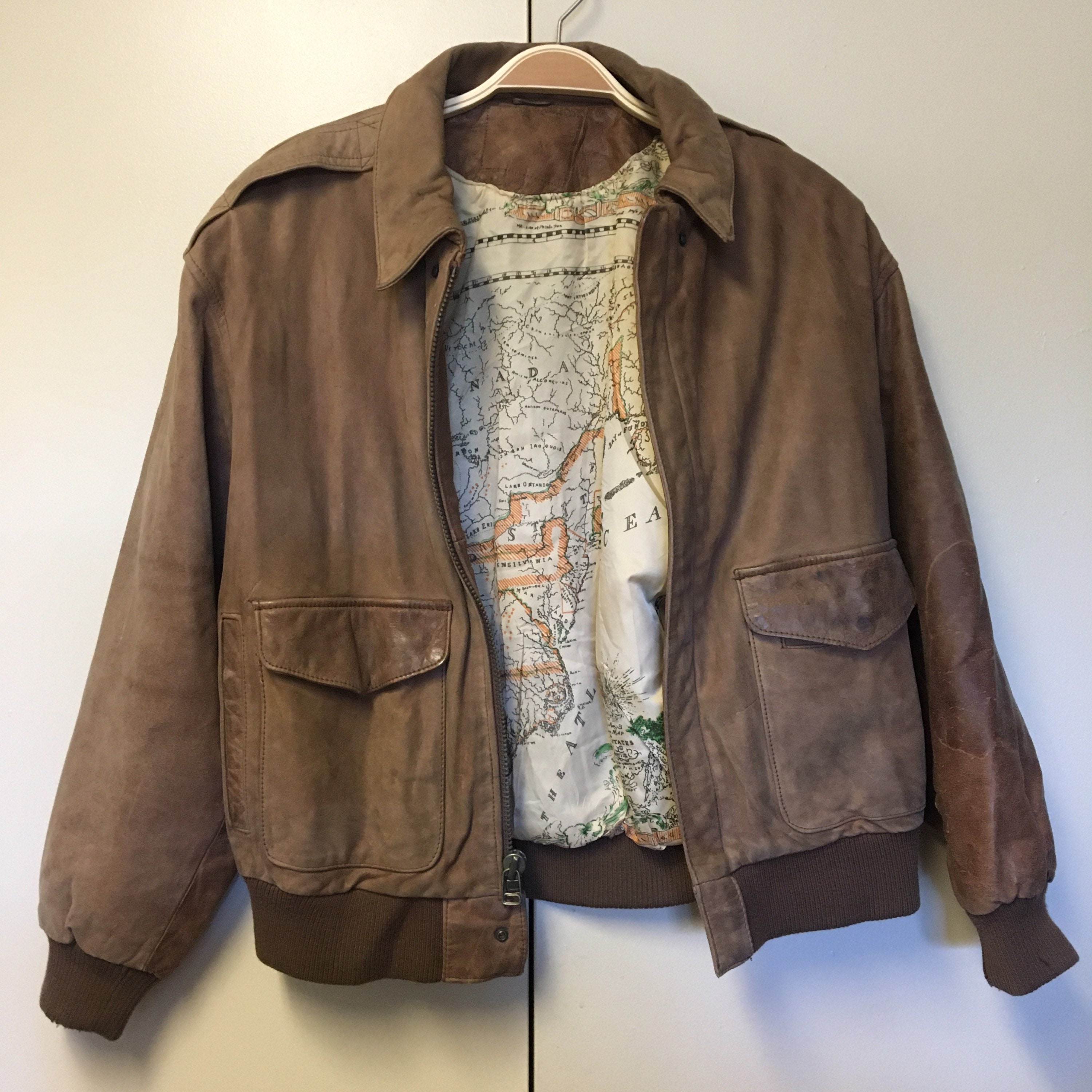 Vintage Leather Bomber Jacket World Map Lining - Etsy 日本 Vintage Leather Bomber Jacket World Map Lining - Etsy 日本