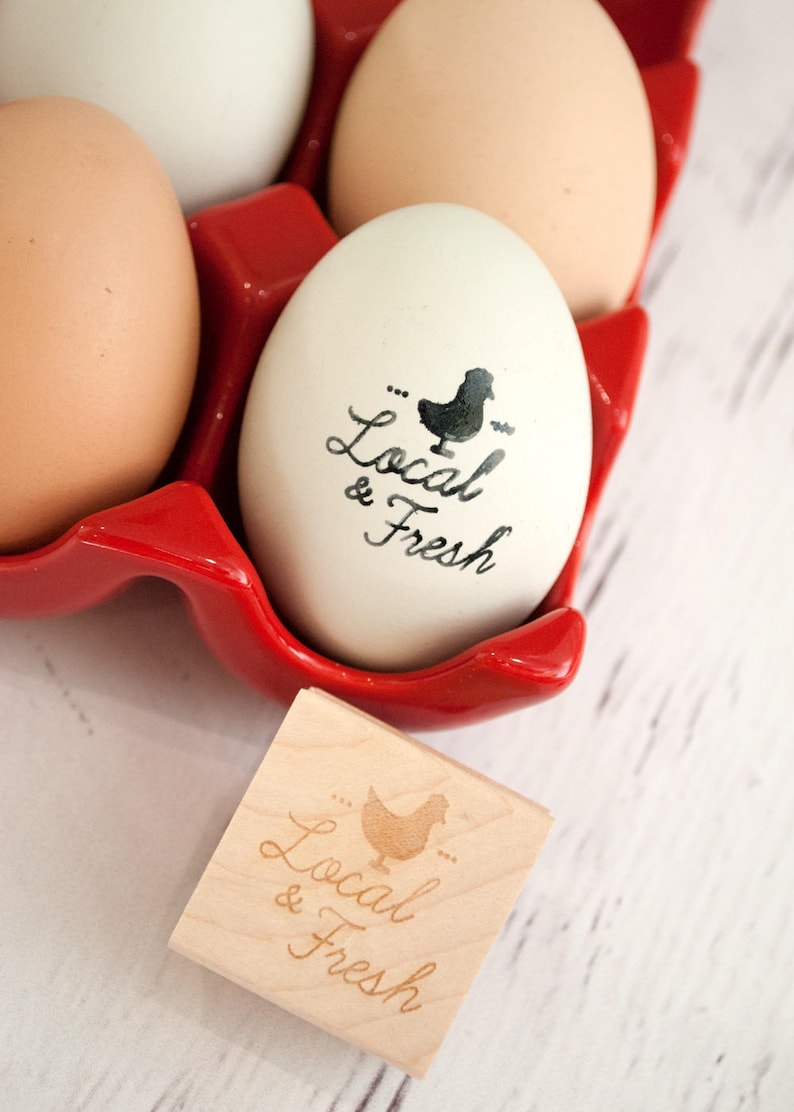 Egg Stamp Chickens Wooden Egg Stamp Fresh Eggs Stamp Etsy