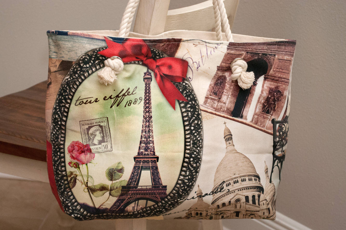 Paris Tote Bag Beach Bag Lake Bag Weekend Tote Bag Etsy
