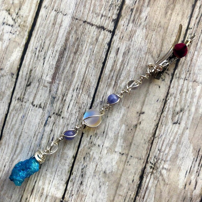 Agate Roach Clip Celestite Crystal Mermaid Glass Joint Etsy