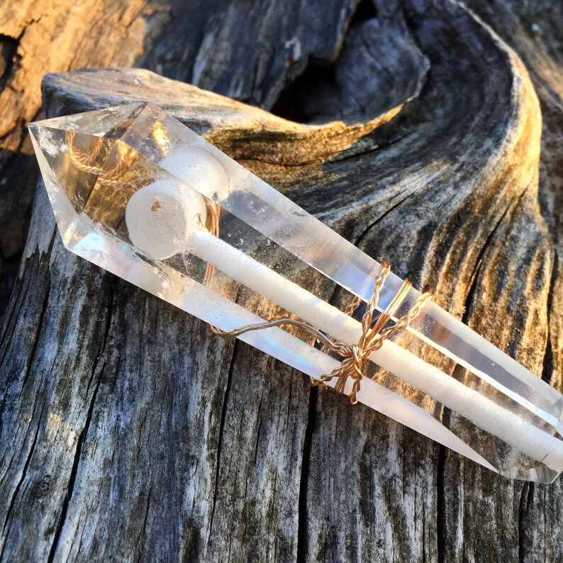 Large Quartz Pipe Angelite Crystal Sodalite Pipe Healing Etsy