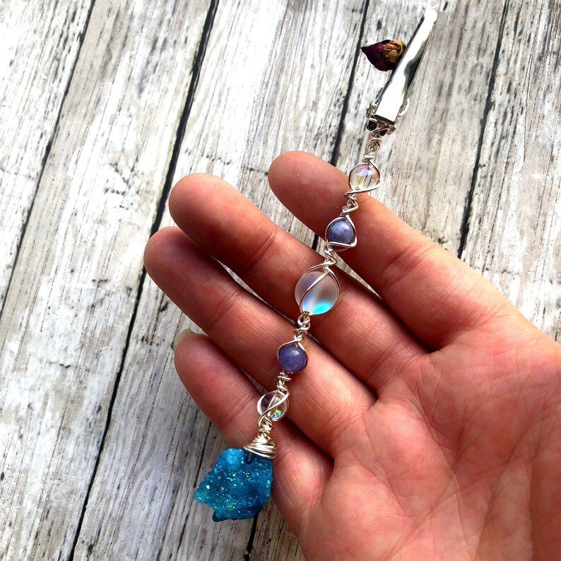 Agate Roach Clip Celestite Crystal Mermaid Glass Joint Etsy