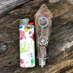 Smoky Quartz Crystal Pipe