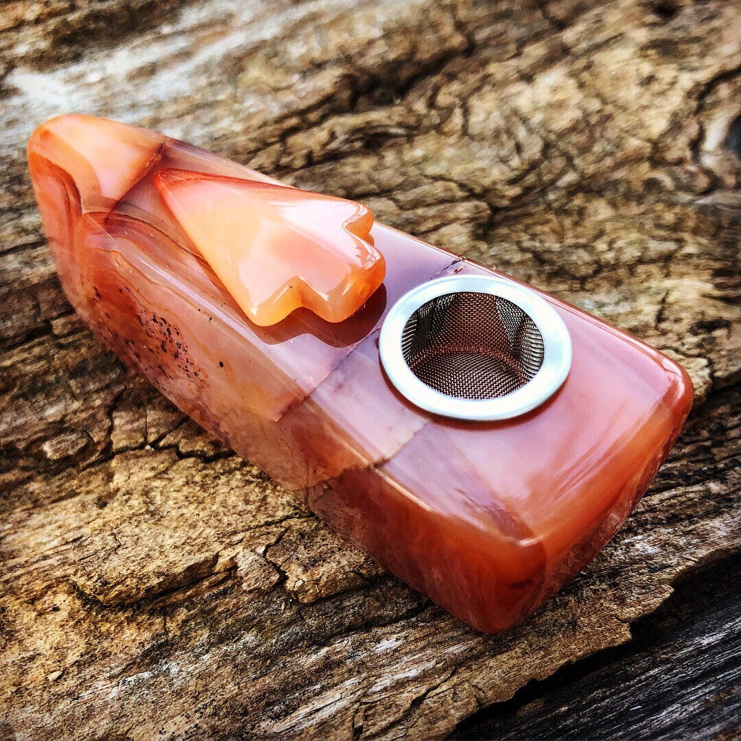 Agate Pipe, Gemstone Pipe, Customized Pipe, Arrowhead Pipes, Gifts for